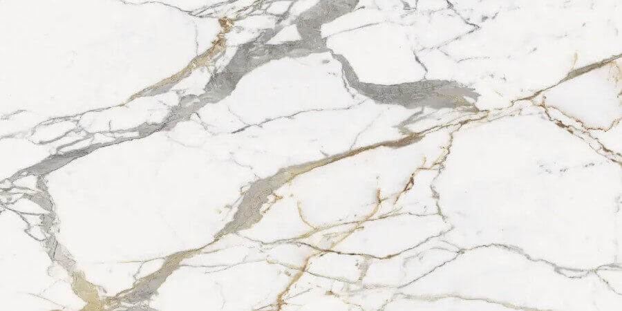 Tempest Gold porcelain slab color with gold veining