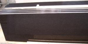 Absolute Black 108x25 inch prefabricated granite countertop.