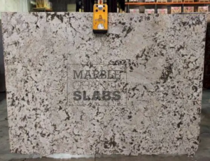 Bianco Antico Granite Slab – light gray granite with white and taupe accents