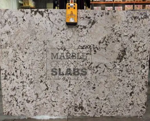 Bianco Antico Granite Slab – light gray granite with white and taupe accents