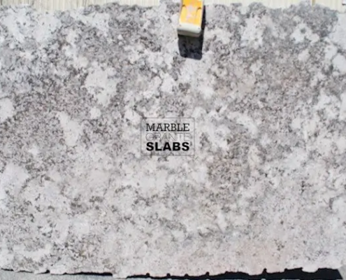 Bianco Bordeaux Granite Slab – white granite with bold red and burgundy veining