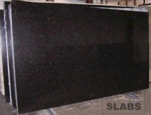 Black granite with golden speckles