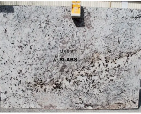 Blanc Blanc Granite Slab – bright white granite with subtle light gray movement