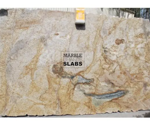Copper Canyon Light Granite Slab – lighter copper granite with golden undertones