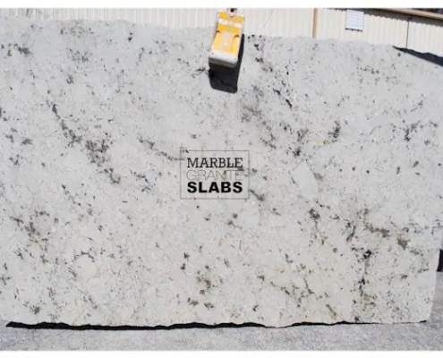 Delicatus Esmeralda Granite Slab – white granite with green and gray veining