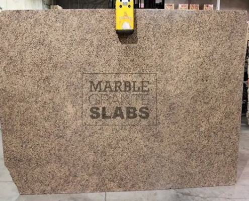 Desert Brown Granite Slab – warm brown granite with darker mineral flecks