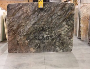 Fusion Granite Slab – exotic granite with multicolor flowing waves