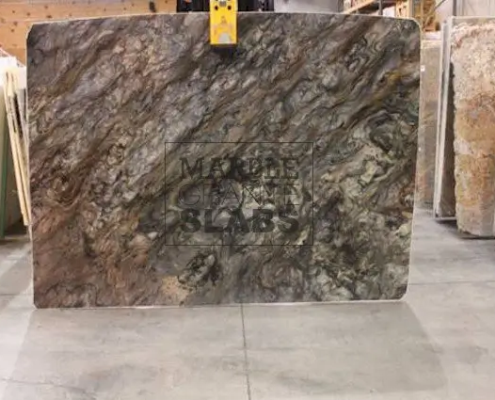 Fusion Granite Slab – exotic granite with multicolor flowing waves