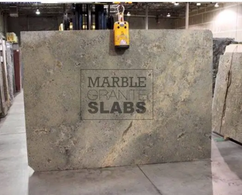 Seafoam Green Granite Slab – soft green granite with flowing gray streaks