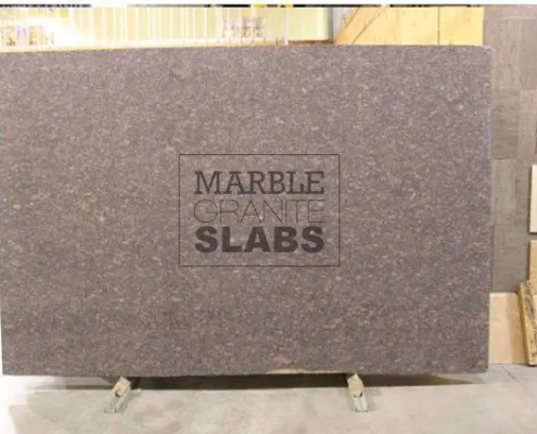 Tan Brown Leathered Granite Slab – brown granite with black speckles in a leathered finish