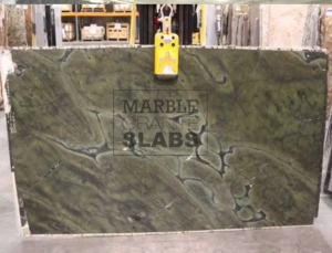Victoria Regia Granite Slab – exotic green granite with golden veins
