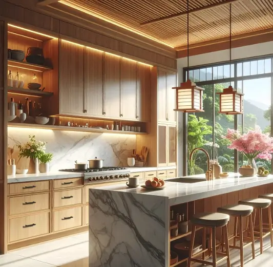 Waterfall edge countertop and bar top Los Angeles