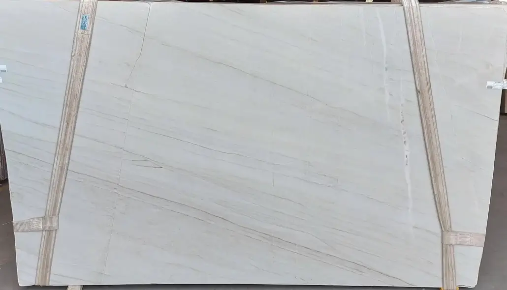 Athens White quartzite slab for countertops