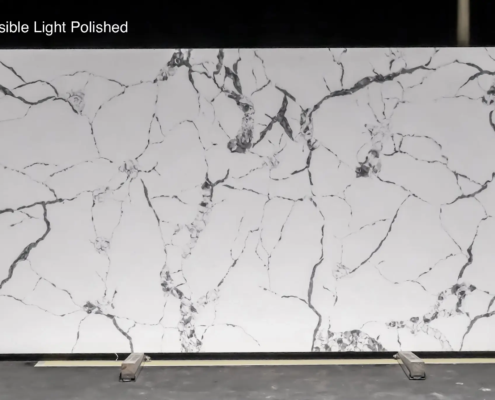 White quartz with dramatic bold veining for high-end waterfall islands, statement kitchens, and luxury modern interiors.