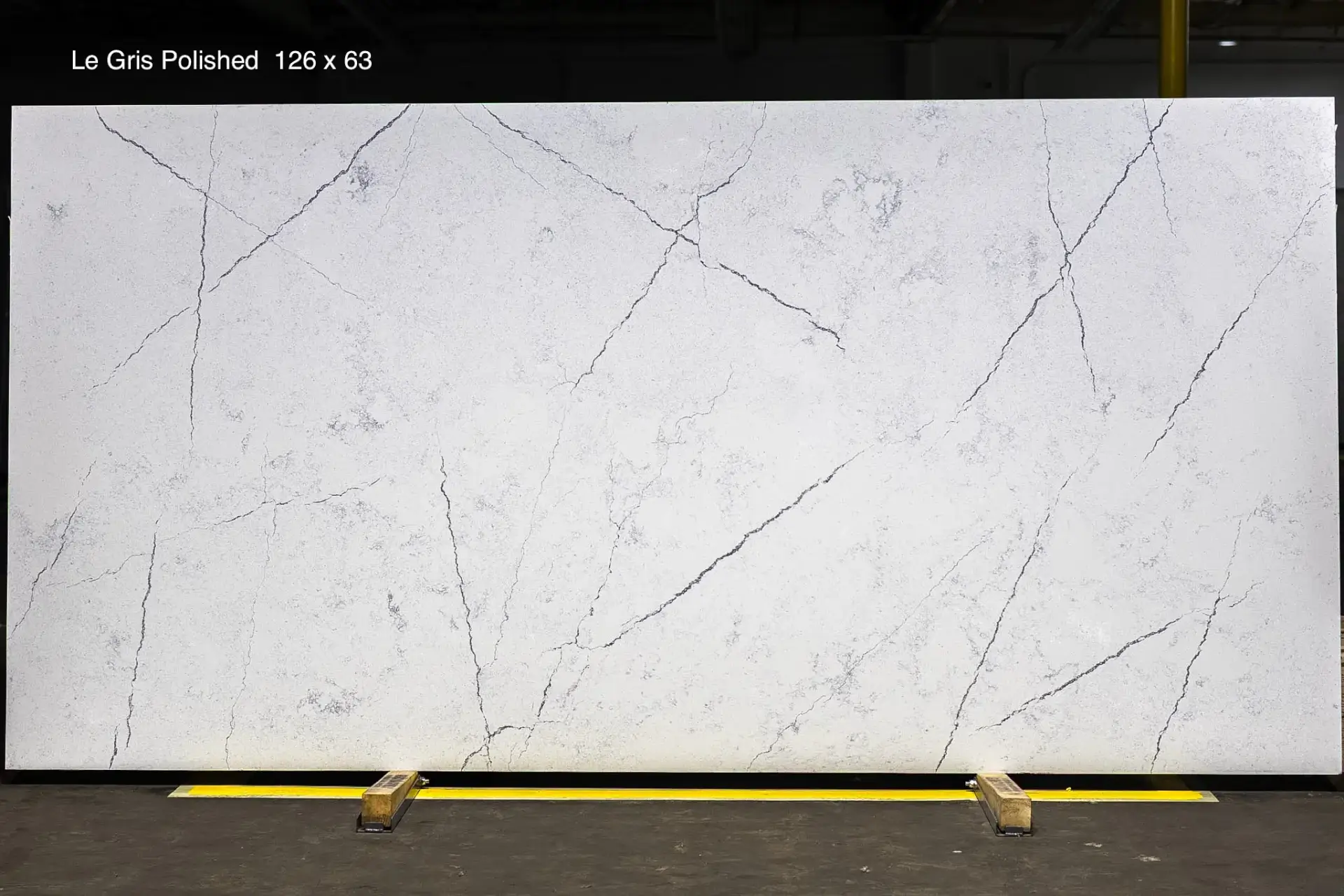 Le Gris Polished quartz slab 126 x 63 custom quartz countertops special