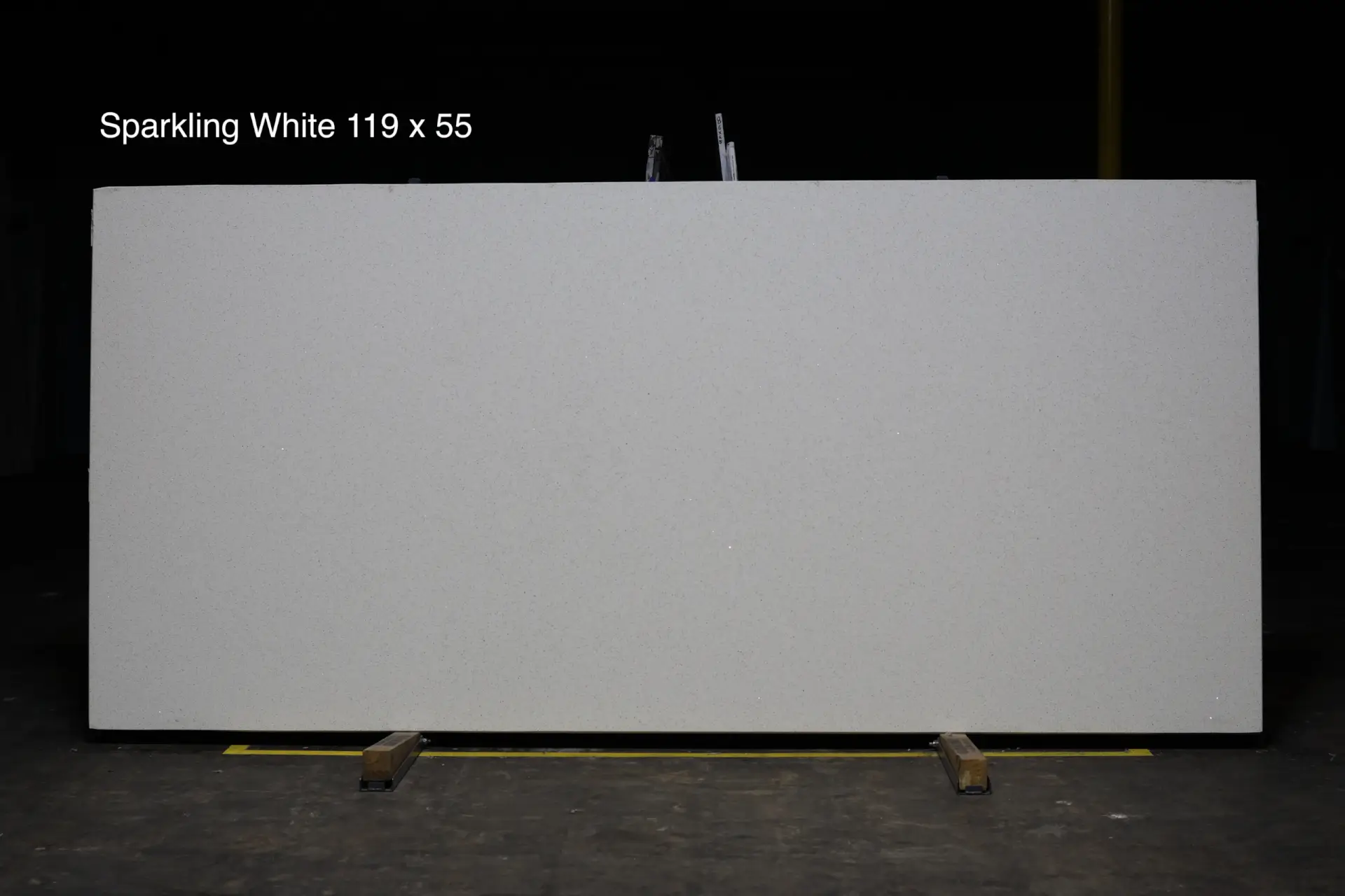 Sparkling White quartz slab 119 x 55 custom quartz countertops special