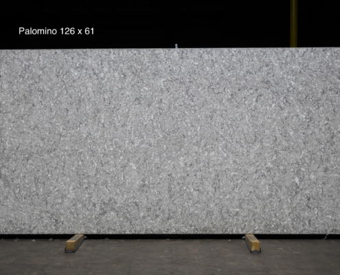 126 x 61 slab. Light textured quartz with layered movement for elegant kitchens and natural stone-inspired looks.